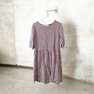 Marks & Spencer Striped Mini Dress - purple and White - bought in UK